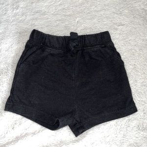 (3 for $10) George black shorts 6-12 months baby girl